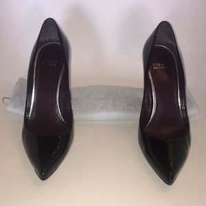 Stuart Weitzman Black patent leather stiletto pump